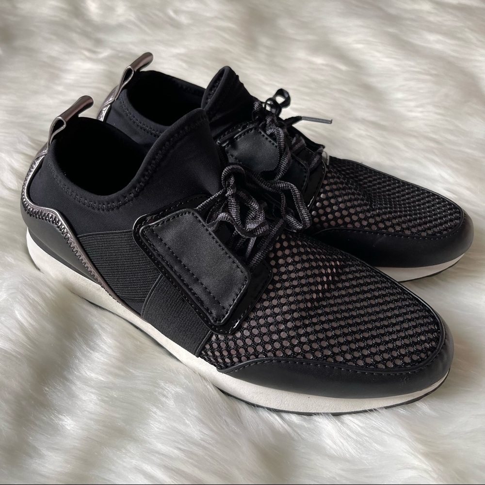 NWOT- A New Day- Deena Black Metallic Lace-up Sneakers Size 9M